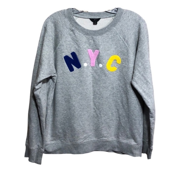 J. Crew N.Y.C Crewneck Sweatshirt Heather Grey Small - Picture 1 of 6